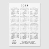 2023 Magnetic Calendar Logo White Simple Black (Voorkant)