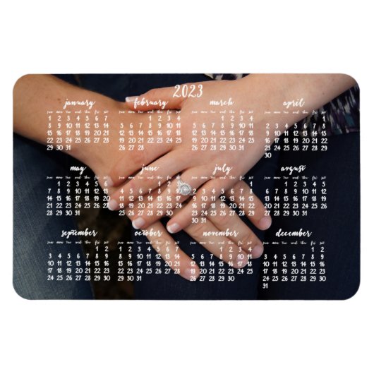 2023 Magnetic Calendar Photo Magnet 4x6 Magneet (Horizontaal)