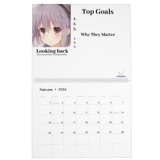 2023 manga anime meiden kalender doelstellingen (Feb 2026)