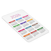 2023 Meerkleurenkalender Magneet (Rechterzijde)