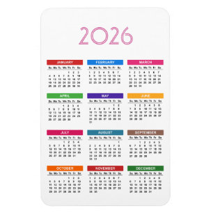 2023 Meerkleurenkalender Magneet