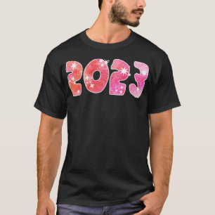 2023 MET STERREN IN WATERVERF ROZE T-SHIRT