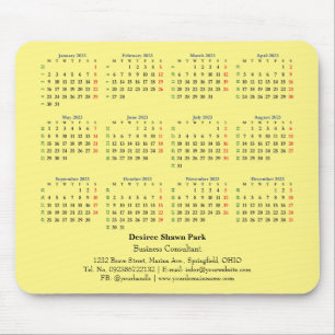 2023 Mini Calendar Maandag ISO Week Muismat