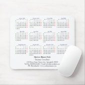 2023 Mini Calendar Maandag ISO Week White Muismat (Met muis)