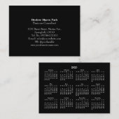 2023 Mini Calendar SUNDAY Start BLACK Visitekaartje (Voorkant / Achterkant)