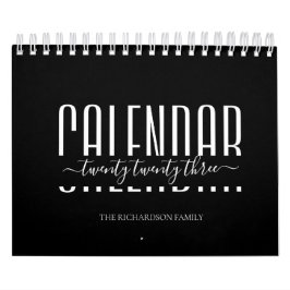 2023 Minimale agenda voor zwart-wit Kalender