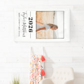 2023 Minimalistisch zwart, aangepast Afstuderen vo Spandoek (Insitu)