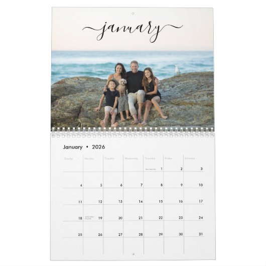 2023 Minimalistische, moderne, aangepaste foto Kalender (Jan 2026)