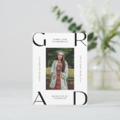 2023 Modern College Student Afstuderen Aankondigingskaart (Staand voorkant)