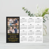 2023 Modern Gold Glitter Script 2 Photo Calendar Feestdagenkaart (Staand voorkant)