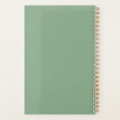 2023 modern minimalistisch maandblad groene naam planner (Achterkant)