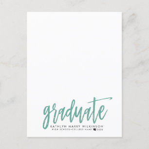 2023 Moderne Afstudeerder van de Groene Foto van h Aankondigingskaart