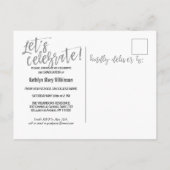 2023 Moderne Afstuderen van de Foto van het Manusc Uitnodiging Briefkaart (Achterkant)