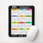 2023 Moderne agenda met openbare Feestdagen Muismat (Met muis)