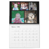 2023 Moderne familie 60 Foto - 5 per maand zwart Kalender (Feb 2026)
