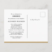 2023 Moderne, gebold script, eenvoudig foto-Afstud Aankondigingskaart (Achterkant)