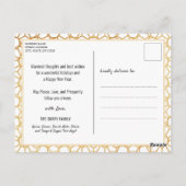 2023 Moderne Gold Glitter Script Photo Calendar Briefkaart (Achterkant)