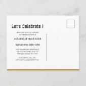 2023 Moderne, minimalistische foto-Afstuderen Uitnodiging Briefkaart (Achterkant)