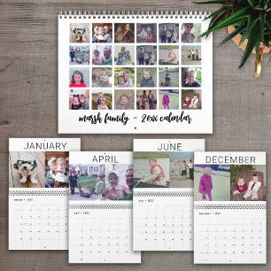 2023 Moderne reeks 24 Foto minimaal Kalender