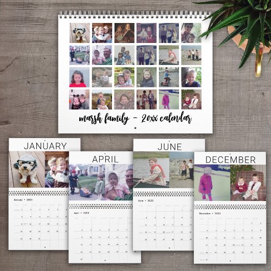 2023 Moderne reeks 24 Foto minimaal Kalender