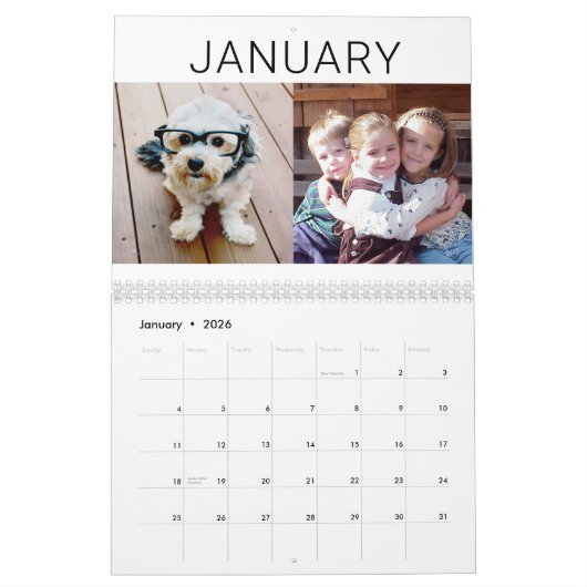 2023 Moderne reeks 24 Foto minimaal Kalender (Jan 2026)