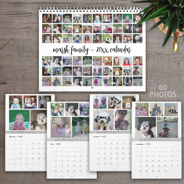 2023 Moderne reeks 60 Foto - 5 per maand op maat Kalender