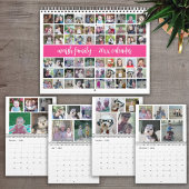 2023 Moderne reeks 60 Foto - Hot Pink Custom Kalender