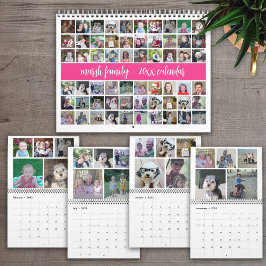 2023 Moderne reeks 60 Foto - Hot Pink Custom Kalender
