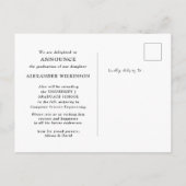 2023 Moderne Trendy 4 Foto Collage Afstuderen Aankondigingskaart (Achterkant)