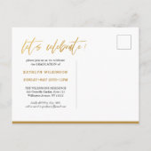 2023 Moderne Vette draai 4 Foto Afstuderen Uitnodiging Briefkaart (Achterkant)