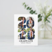 2023 Moderne Vette draai 4 Foto Afstuderen Uitnodiging Briefkaart (Staand voorkant)