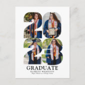 2023 Moderne Vette draai 5 Foto Afstuderen Aankondigingskaart (Voorkant)