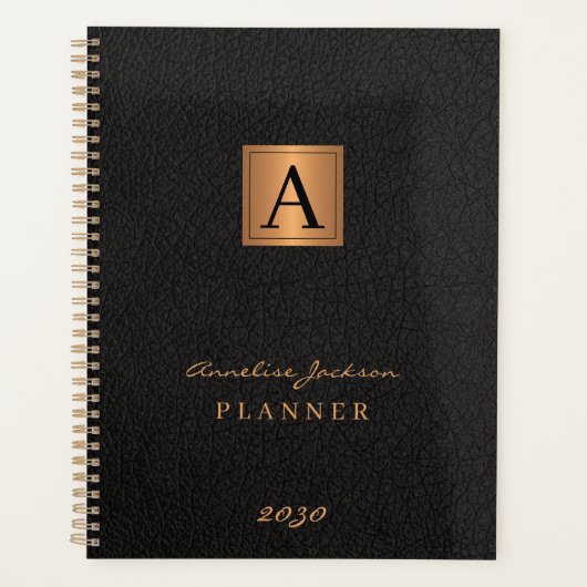 2023 Monogrammed elegant goud modern Planner (Voorkant)