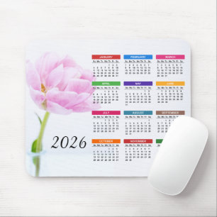 2023 Mooie roze pony Kalender van Floral Muismat
