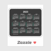 2023 Neon 52 Week Kalender van Janz Sticker (Vel)