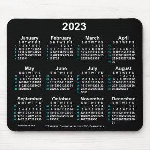 2023 Neon White 52 weken ISO-kalender door Janz Muismat