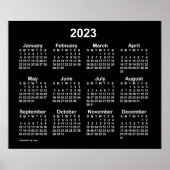 2023 Neon White Muurkalender door Janz Poster (Voorkant)