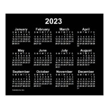 2023 Neon Witte Wandkalender door Janz Poster