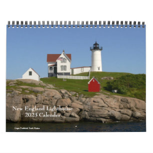 2023 New England Lighthouse-Calendar Calendar Kalender