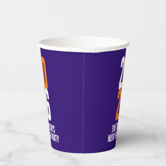 2023 new year event custom orange white dark blue papieren bekers (Rechts)