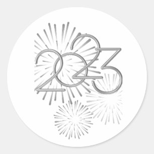 2023 New Years Day Fireworks Ronde Sticker