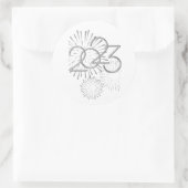 2023 New Years Day Fireworks Ronde Sticker (Tas)