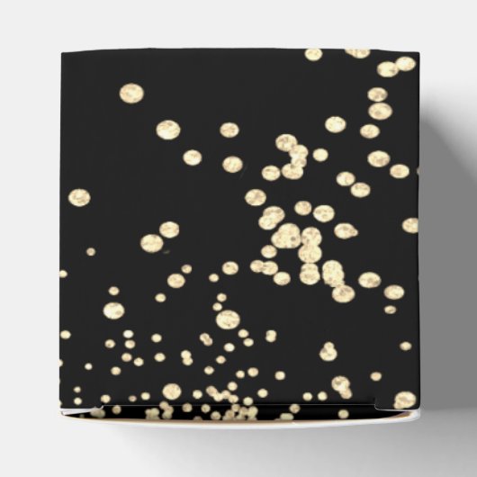 2023 Nieuwe jaren | Goud en Zwarte BallonConfetti Bedankdoosjes (Bovenkant)