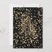 2023 Nieuwjaar | Gouden en Zwarte Ballon Confetti Kaart (Achterkant)