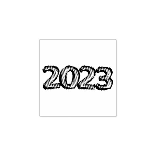 2023 Nieuwjaar Rubberstempel (Afrduk)
