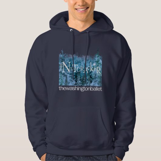 2023 - Notenkraker Winter Scene Marine Hoodie (Voorkant)