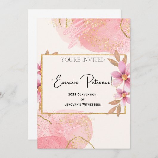 2023 "Oefengeduld" Conventie uitnodiging (Voorkant / Achterkant)