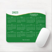 2023 over groene en witte Muismat (Met muis)