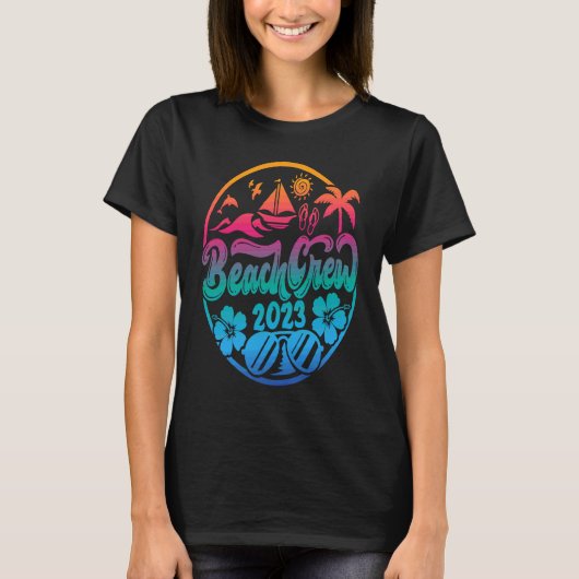 2023 Overeenkomstige Strand Bemanning T-shirt (Voorkant)