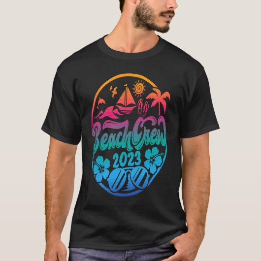 2023 Overeenkomstige Strand Bemanning T-shirt (Voorkant)